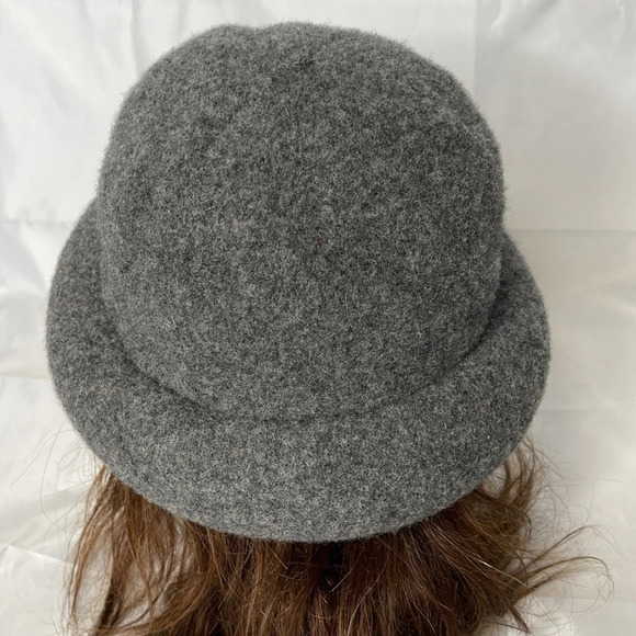PRINCIPLES Grey Wool Felt Hat Stuffed Rim Classic One Size Fits Most - Picture 3 of 8